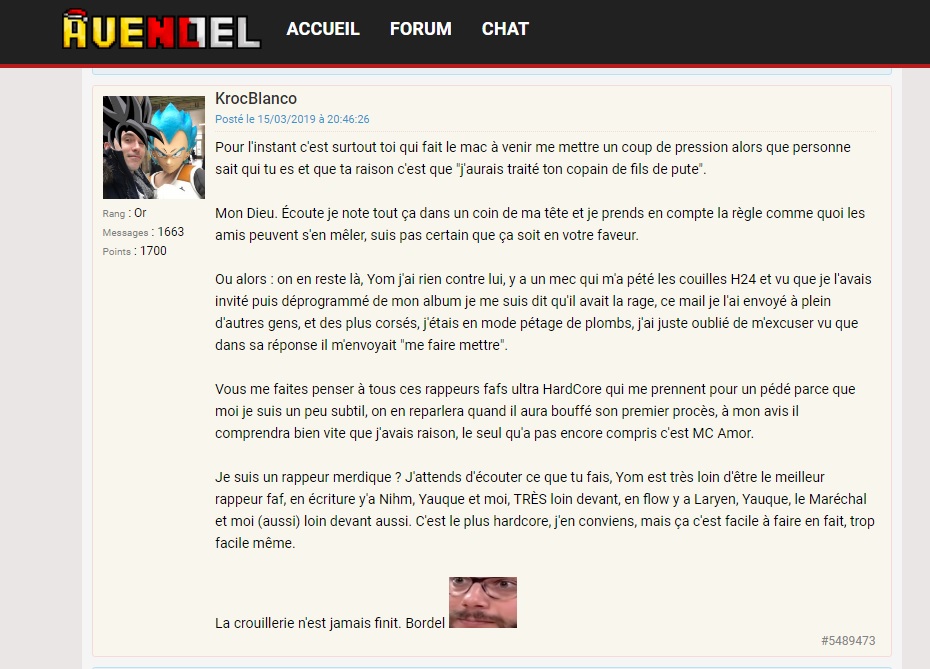 Kroc Blanc dénonce YoM