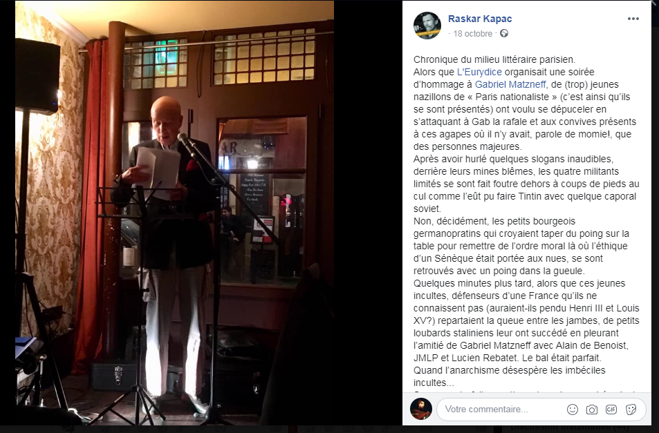 Agression de Gabriel Matzneff