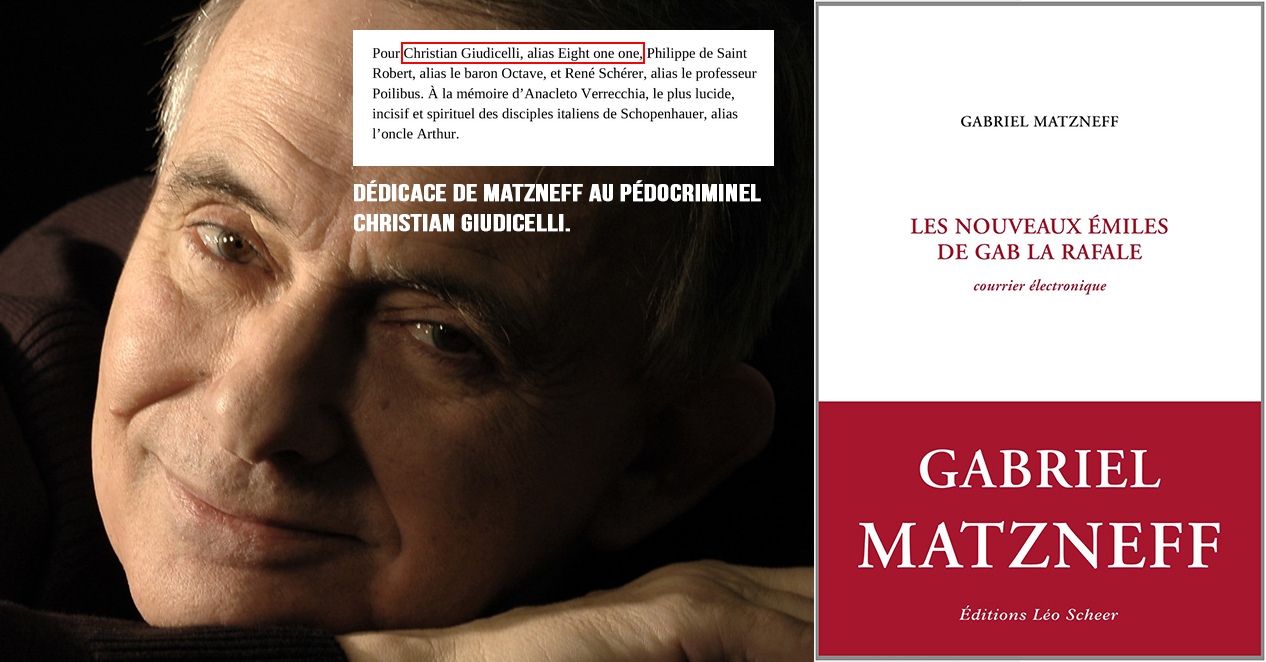 Gabriel Matzneff pédosataniste pédocriminel