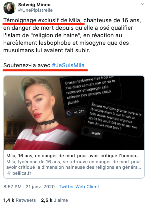 Mila Solveig Mineo #jesuismila