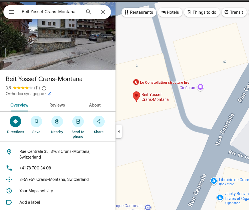 crans montana incendie chabad loubavitch